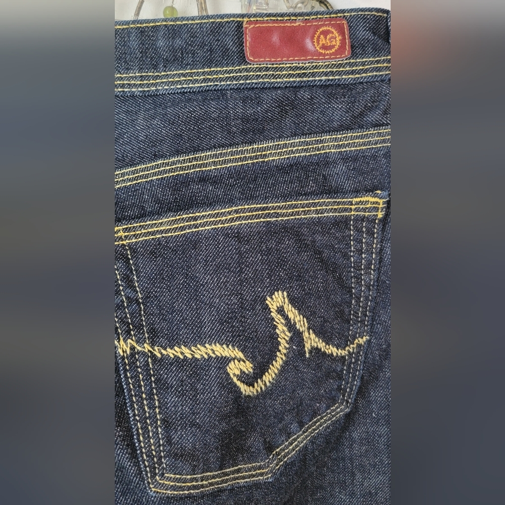AG Adriano Goldschmied The Merlot Flare Jeans Womens 28 Dark Wash Low Rise Stret - Picture 7 of 12